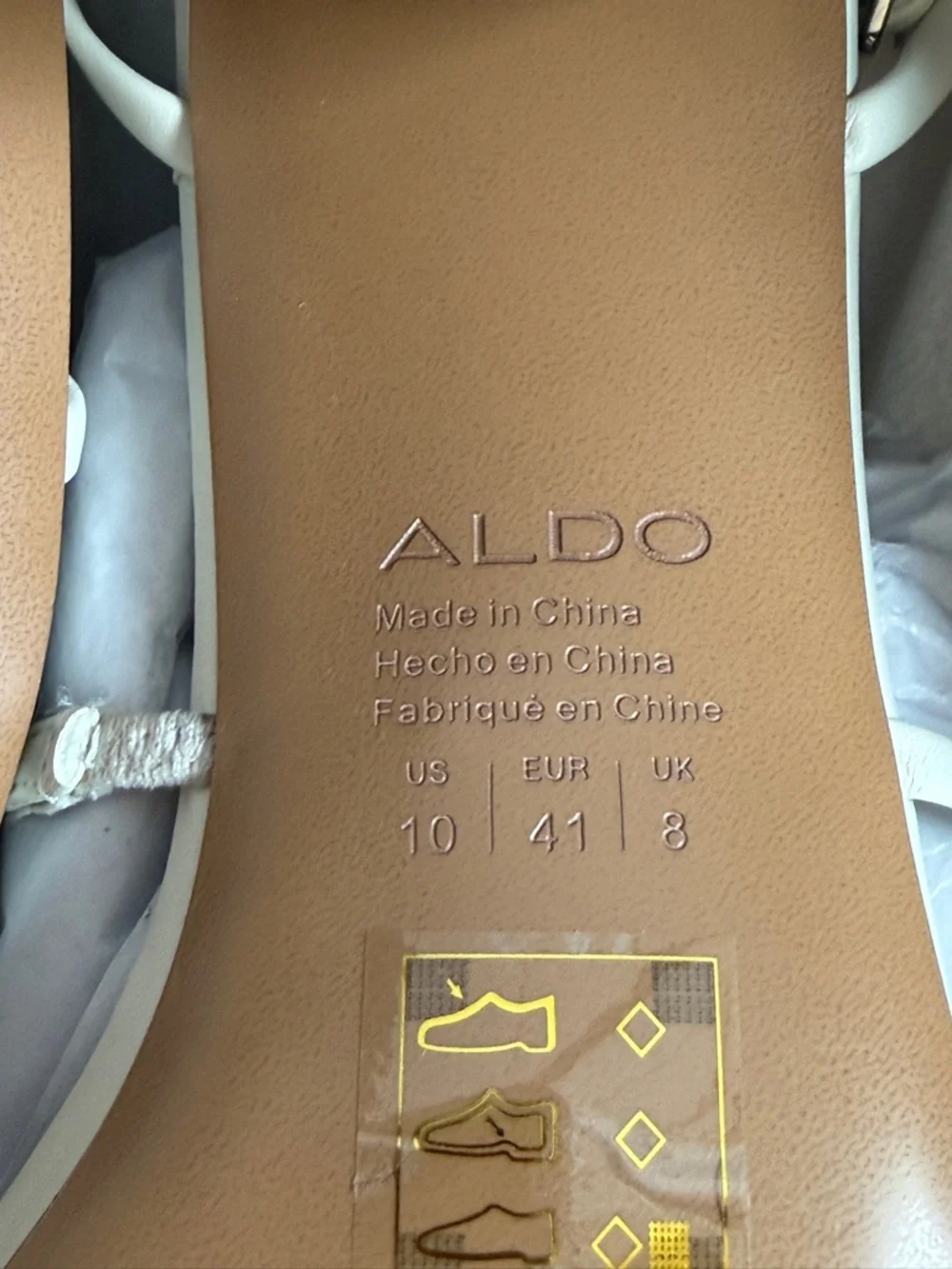 NEW! ALDO Kaeli Ankle Strap Sandal White Rhinestone Bows & Chunky Heel NIB Sz 10